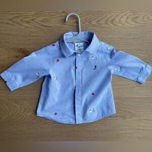 Jacadi Paris and Andy & Evan baby boy shirt bundle of 3 | 3-6m